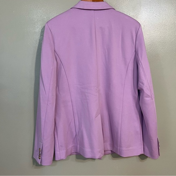 On 34 Th Womens Stretch Gold Button Lilac Purple Carrier Formal Blazer M NWT - Picture 6 of 13
